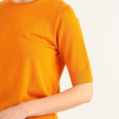 【タイムセール：７月２８日（月）午前９時３０分迄】スーパーファインウール　ハーフスリーブプルオーバー