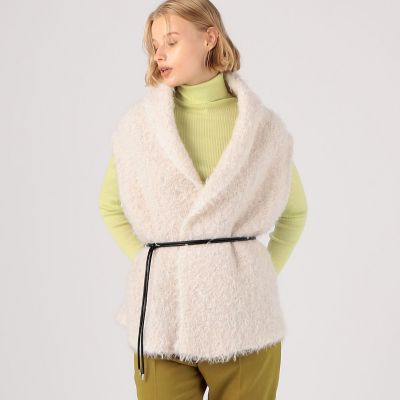 ミックスファー ショールカラージレ | maison TOMORROWLAND/メゾン