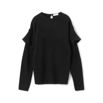 ウールセーブルカシミヤ　フレアスリーブプルオーバー