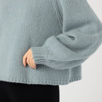 ラグジュアリーカシミヤ　ボリュームスリーブプルオーバー