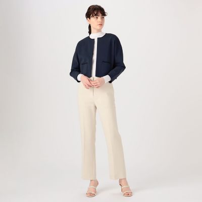 ミラノリブ　クルーネックカーディガン