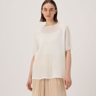 ＜maison TOMORROWLAND＞シャイニークロス　バックリボンプルオーバー