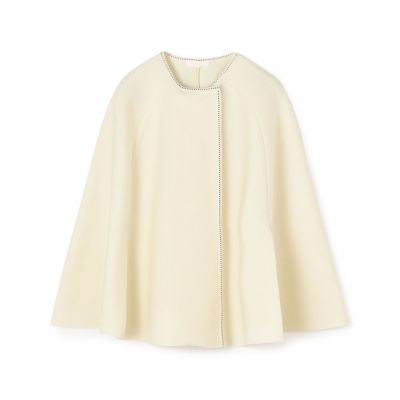 アセテートナイロンミラノリブ ケープカーディガン | maison