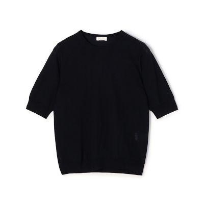 ニット セーター スーパーエクストラファインウール ハーフスリーブプルオーバー レディース スーパーエクストラファインウール ハーフスリーブプルオーバー