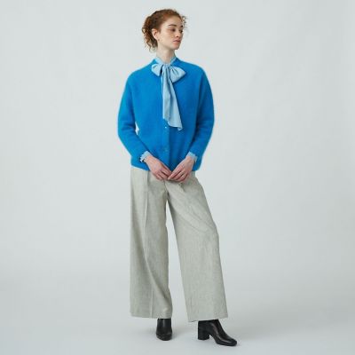 フラッフィーヤーン クルーネックカーディガン | maison TOMORROWLAND  