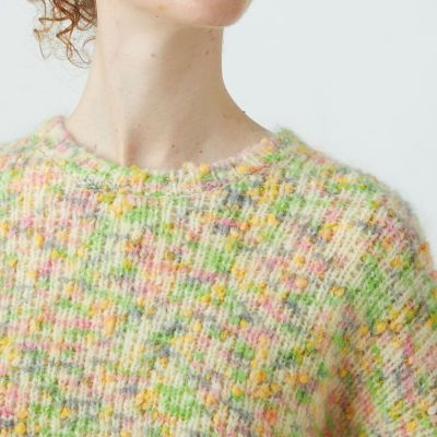 カラーミックスモヘヤ クルーネックプルオーバー | maison