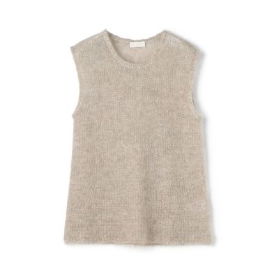 maison TOMORROWLAND/メゾン トゥモローランド スパンコールモヘヤ ノースリーブプルオーバー