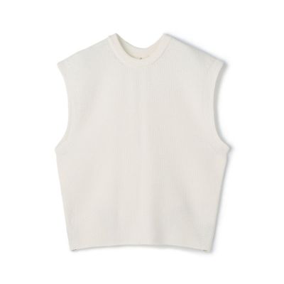 モスステッチ　バックオープンベスト