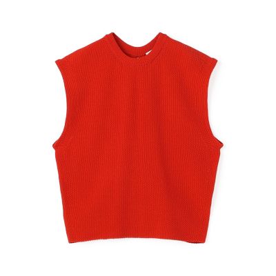 モスステッチ　バックオープンベスト
