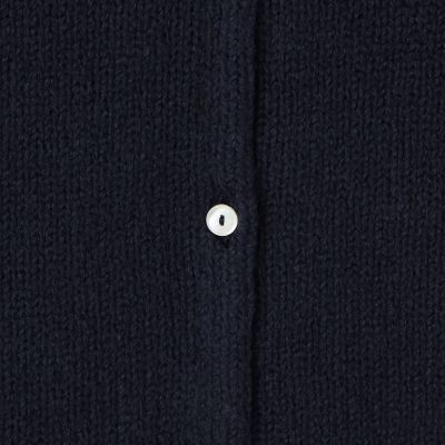 ブラッシュドコットンポリエステル クルーネックカーディガン