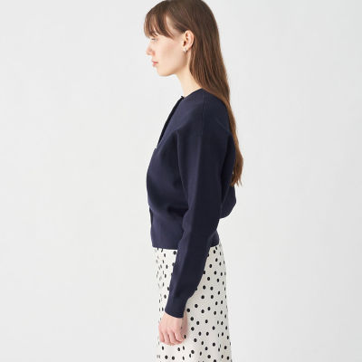 ボールジー トゥモローランド 22AW パールコンビ クルーネックカーディガン ウールポリエステルパールコンビ クルーネックカーディガン