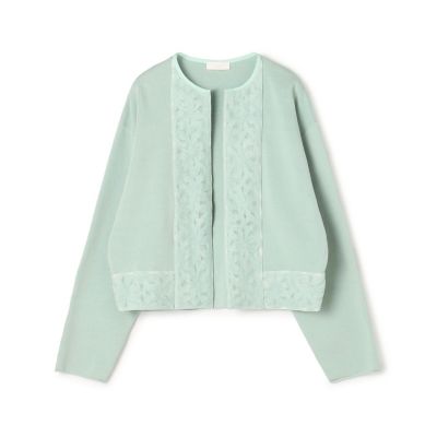 ＜maison TOMORROWLAND＞マテリアルコンビ　クルーネックカーディガン