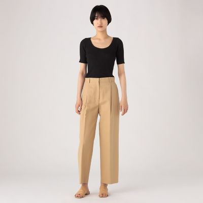 ストレッチラミー　ラウンドネックプルオーバー