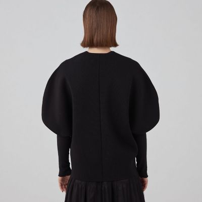 ウールポリエステルパールコンビ　マントカーディガン