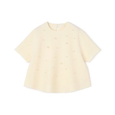 ウールポリエステルパールコンビ　Ａラインプルオーバー
