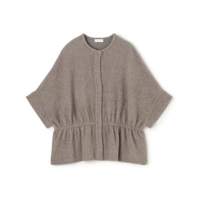 ダブルフェイスフォックス　ウエストギャザーカーディガン