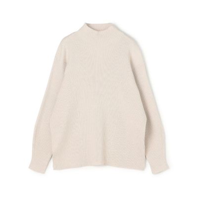 maison TOMORROWLAND/メゾン トゥモローランド ウールポリエステルストレッチリブ ハイネックプルオーバー