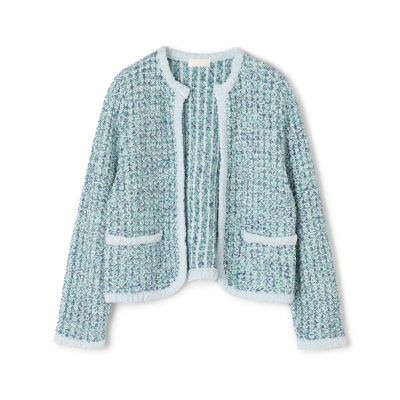 ＜maison TOMORROWLAND＞ミックスモール　クルーネックカーディガン