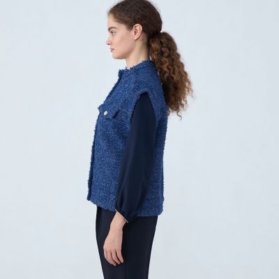 ミックスツイード クルーネックベスト | maison TOMORROWLAND/メゾン