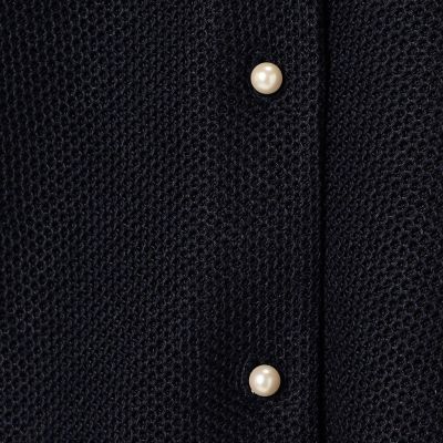 パールメッシュコンビ　ペプラムプルオーバー