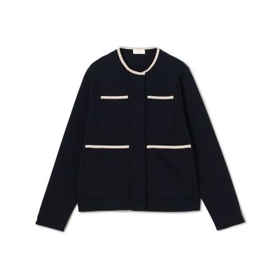 ＜maison TOMORROWLAND＞ミラノリブ　４ポケットカーディガン