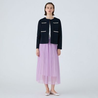 美品　ballsey ミラノリブ　オープンフロント4ポケットカーディガンネイビー ミラノリブ 4ポケットカーディガン | maison TOMORROWLAND/メゾン