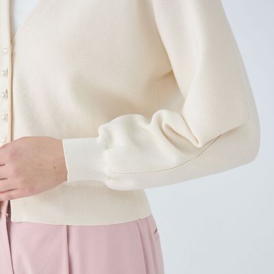 パールコンビ Vネックカーディガン | maison TOMORROWLAND/メゾン