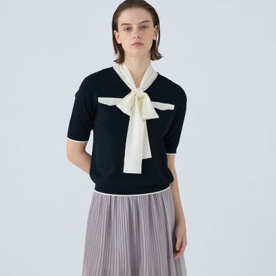 CELINE ボウタイ ストレッチ プルオーバー トップス CELINE ボウタイ ストレッチ プルオーバー トップス｜Yahoo