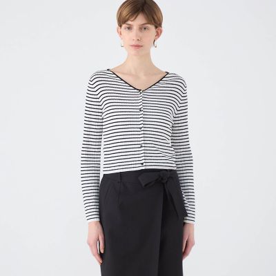 yori ミラノリブボーダーショートニット ミラノリブボーダーショートニット【2025SP】 | all item| yori