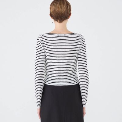 ヨリ　ミラノリブボーダーショートニット ミラノリブボーダーショートニット | all item| yori