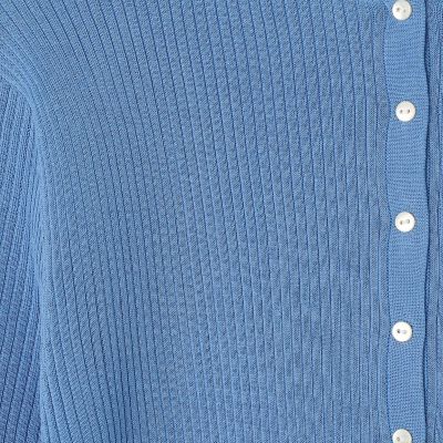 マーセライズドコットン クルーネックカーディガン | maison