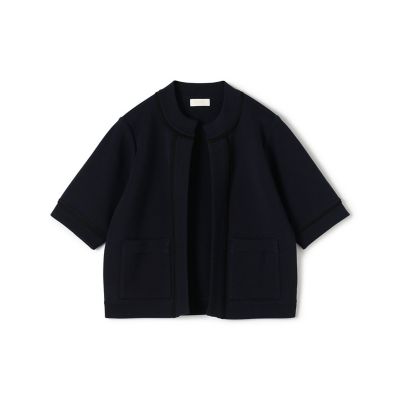 ミラノリブ　ショート　スリーブカーディガン
