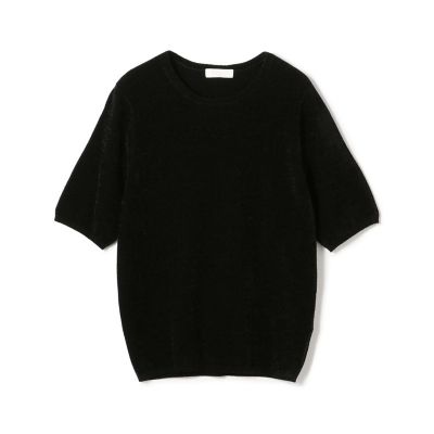 ＜maison TOMORROWLAND＞ストレッチベルベット　ハーフスリーブプルオーバー