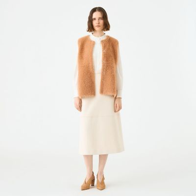 送料無料】フェザーヤーン ペプラムベスト | maison