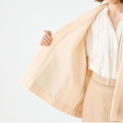 ウールポリエステルミラノリブ ショートスリーブカーディガン | maison