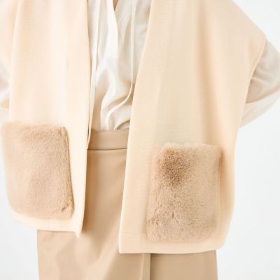 ウールポリエステルミラノリブ ショートスリーブカーディガン | maison