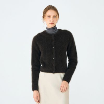 フラッフィーヤーン クルーネックカーディガン | maison TOMORROWLAND