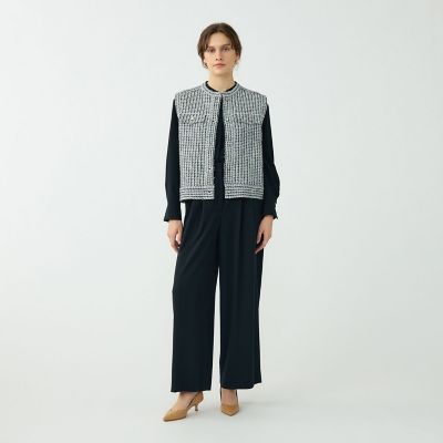 ミックスツイード ショートベスト | maison TOMORROWLAND/メゾン