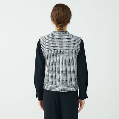 ミックスツイード ショートベスト | maison TOMORROWLAND/メゾン