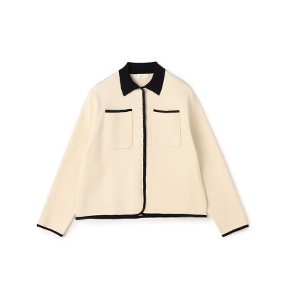 ＜maison TOMORROWLAND＞パールコンビ　シャツカーディガン
