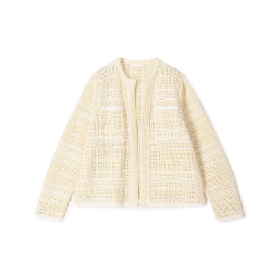 コットンポリエステルダブルフェイス 4ポケットカーディガン | maison