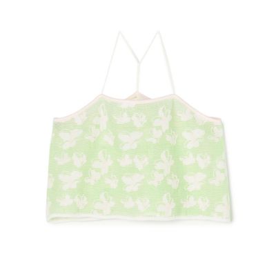 ＜maison TOMORROWLAND＞シースルーフラワー　ショートキャミソール