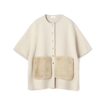 maison TOMORROWLAND/メゾン トゥモローランド 【予約商品９月下旬以降順次お届け】ウールポリエステルミラノリブ　ビッグポンチョ