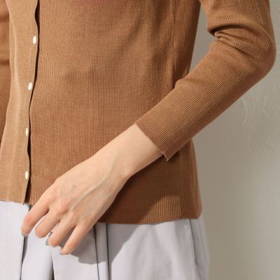 シルクポリエステルリブ　３－ｗａｙカーディガン