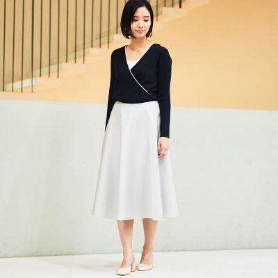 シルクポリエステルリブ　カシュクールプルオーバー