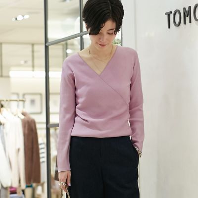 シルクポリエステルリブ　カシュクールプルオーバー