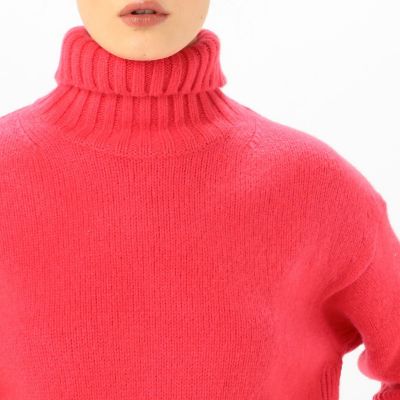 ウール混　ハイネックプルオーバー