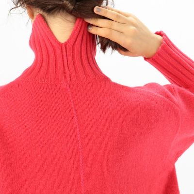 ウール混　ハイネックプルオーバー