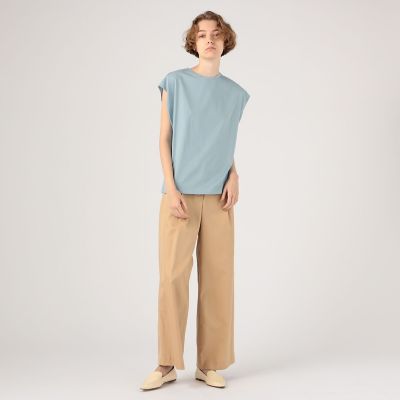 コットンステッチドジャージー　フレンチスリーブプルオーバー
