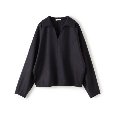 ウォッシャブルスムース　スキッパープルオーバー